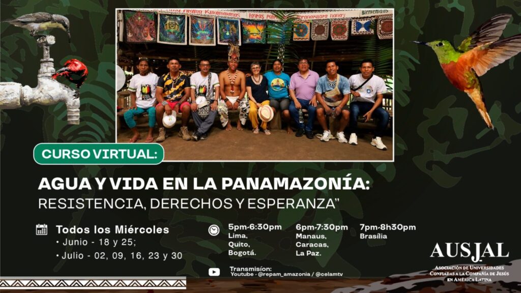 REPAM lança curso virtual “Água e Vida na Pan-Amazônia: Resistência, Direitos e Esperança”